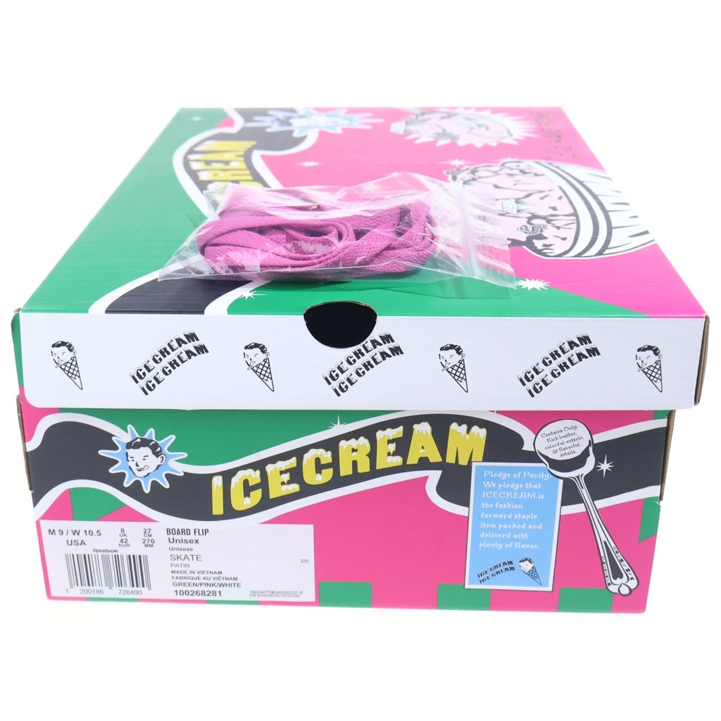 Reebok(リーボック) ×ICECREAM BOARD FLIP アイスクリーム ボード フリップ ローカットスニーカー グリーン/ピンク US9/27cm 100268281
