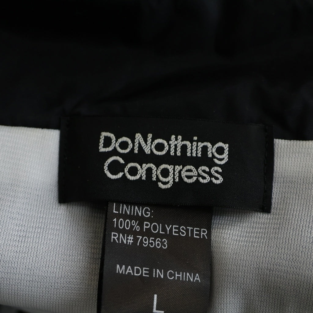 Do Nothing Congress(ドゥー ナッシング コングレス) COACH JACKET プリント スナップボタン コーチジャケット ブラック