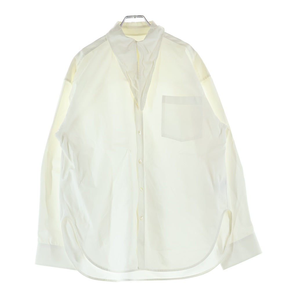 BALENCIAGA(バレンシアガ) スカーフカラー コットン 長袖シャツ ホワイト 479880