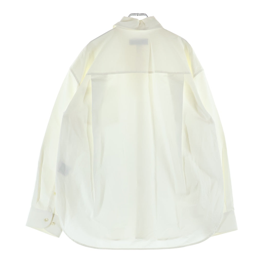 BALENCIAGA(バレンシアガ) スカーフカラー コットン 長袖シャツ ホワイト 479880