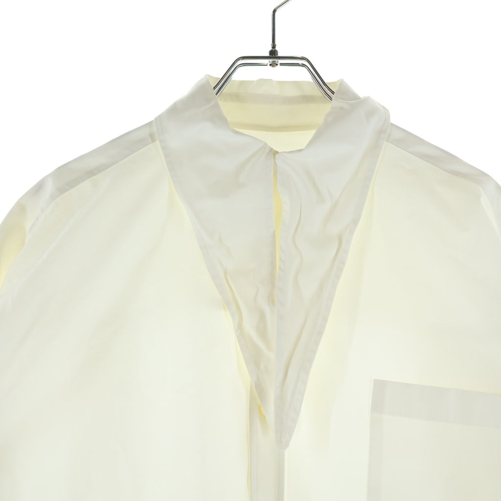 BALENCIAGA(バレンシアガ) スカーフカラー コットン 長袖シャツ ホワイト 479880