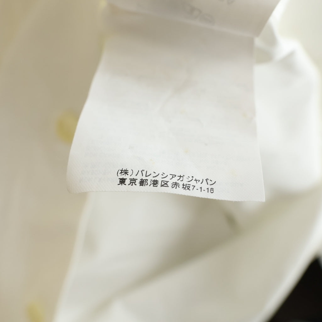 BALENCIAGA(バレンシアガ) スカーフカラー コットン 長袖シャツ ホワイト 479880
