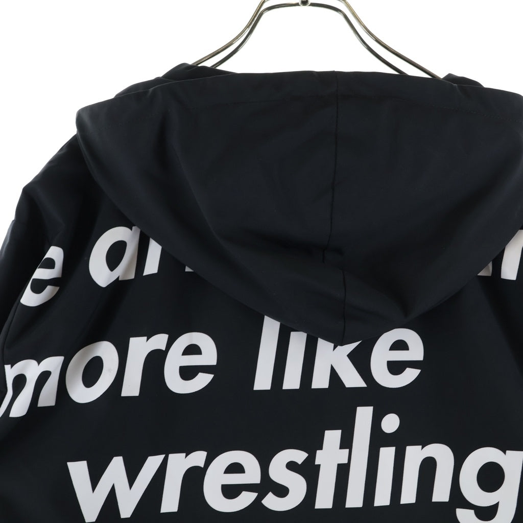 UNIFORM EXPERIMENT(ユニフォームエクスペリメント) 18SS PHILOSOPHY HOODED BLOUSON フィロソフィー フーデッドブルゾン ジップアップジャケット ブラック UE-180047