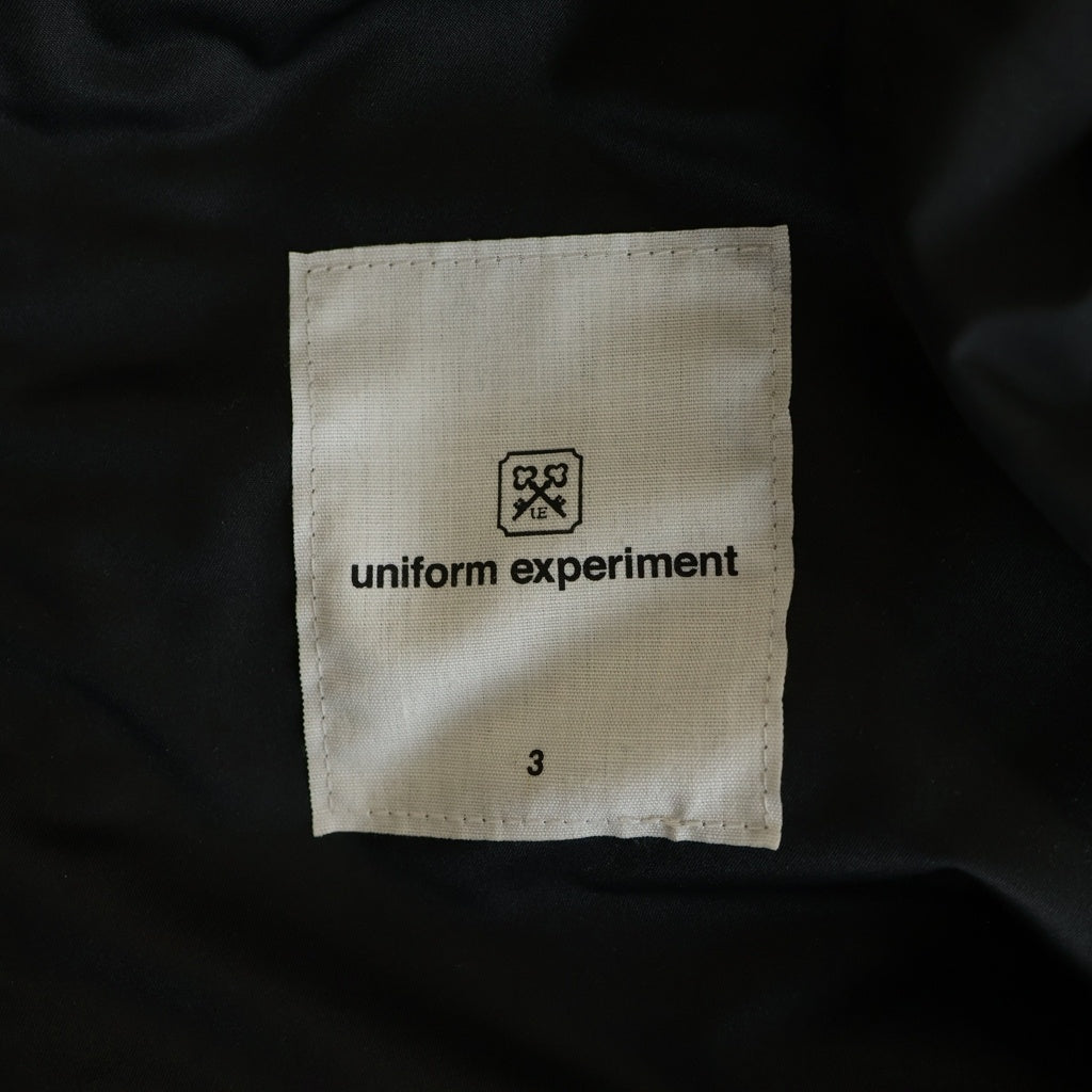 UNIFORM EXPERIMENT(ユニフォームエクスペリメント) 18SS PHILOSOPHY HOODED BLOUSON フィロソフィー フーデッドブルゾン ジップアップジャケット ブラック UE-180047