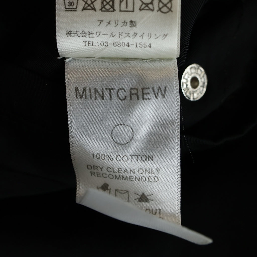 MINTCREW(ミントクルー) MA-1 デニムジャケットドッキング ナイロン ボンバージャケット インディゴ/ブラック