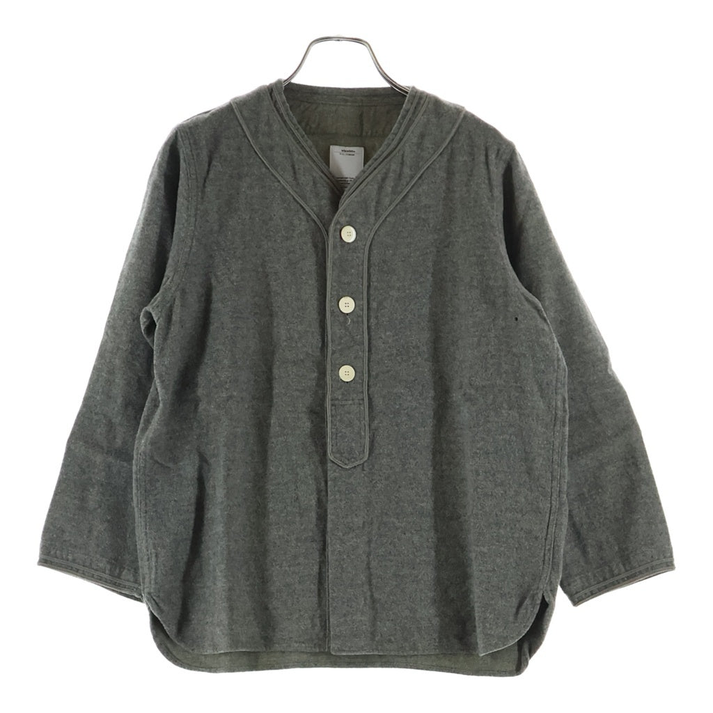 VISVIM(ヴィスヴィム) 17SS DUGOUT SHIRT L/S ダッグアウト ウール 長袖ベースボールシャツ グレー