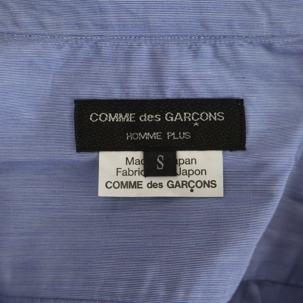 COMME des GARCONS HOMME PLUS(コムデギャルソンオムプリュス) 21AW AD2020 異素材チック切替 長袖ボタンシャツ ブルー/レッド/グリーン PF-B011