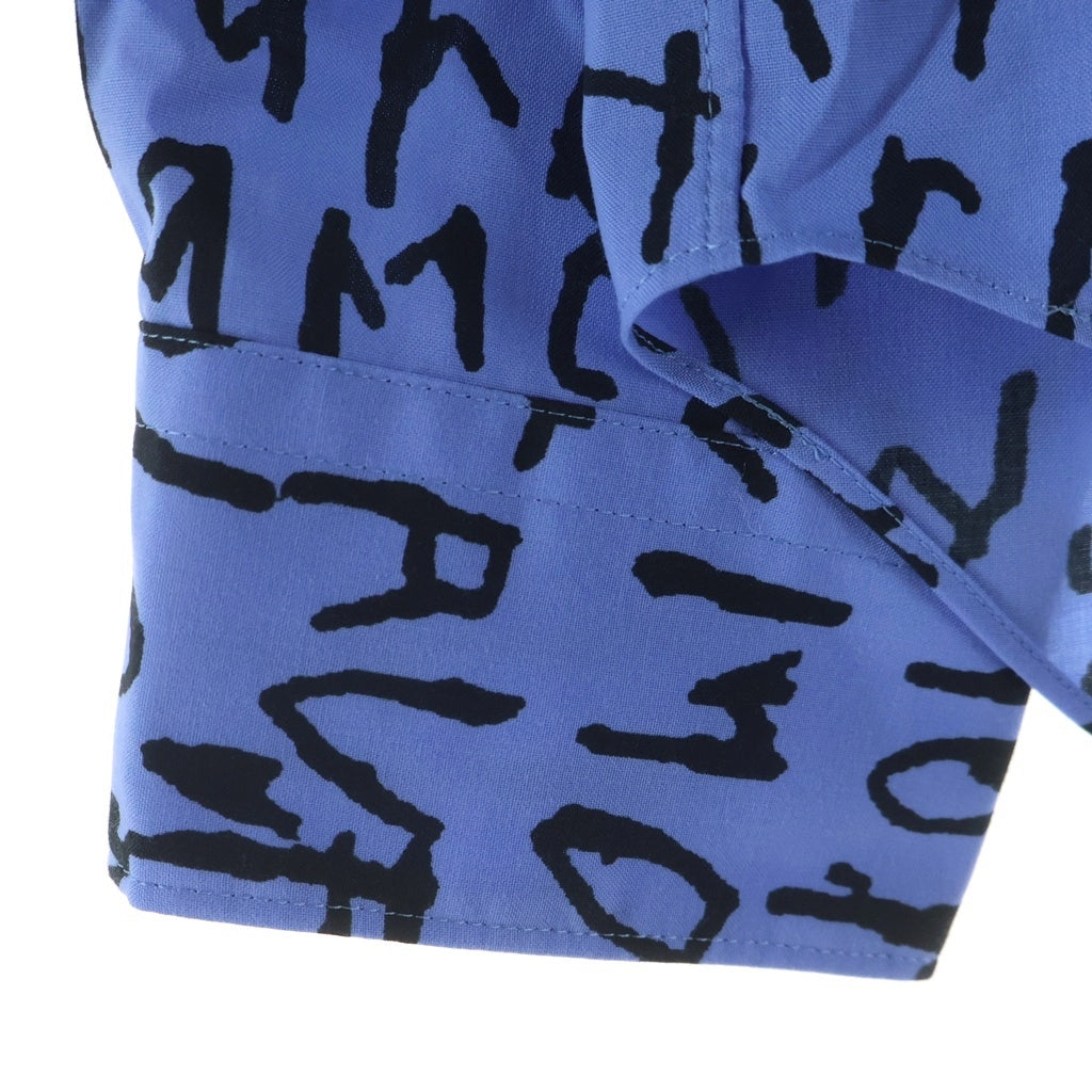 COMME des GARCONS HOMME PLUS(コムデギャルソンオムプリュス) 23AW AD2023 総柄 長袖ボタンシャツ ブルー/ブラック PL-B024