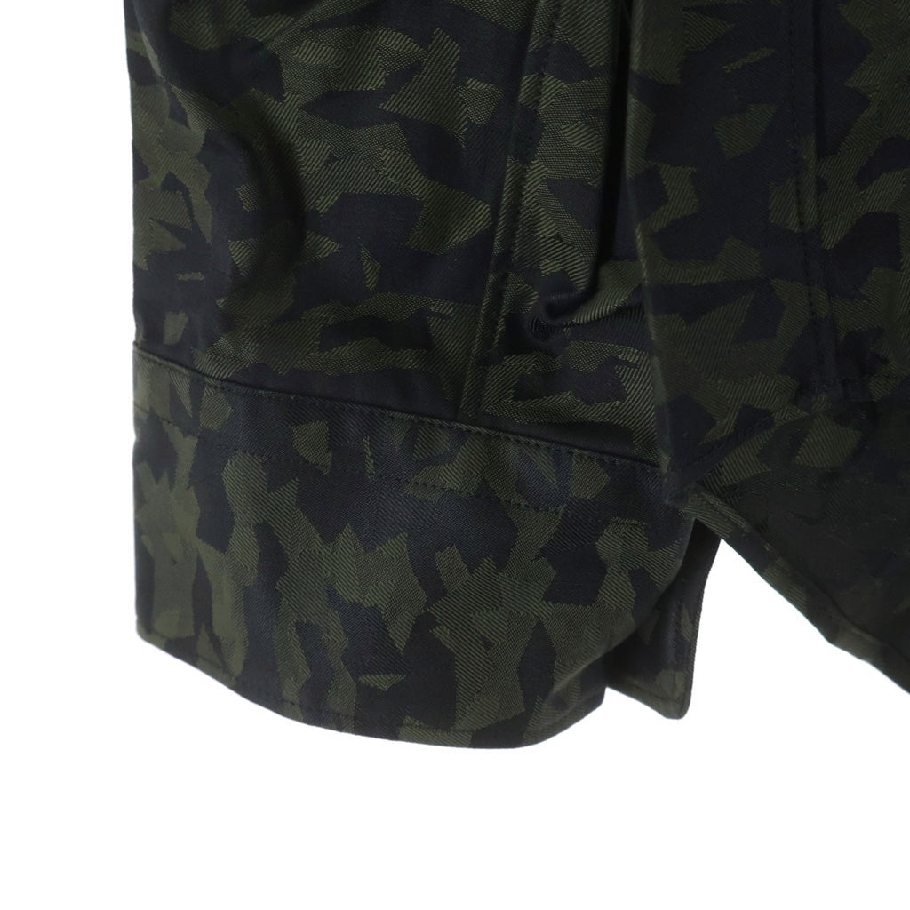COMME des GARCONS HOMME DEUX(コムデギャルソン オムドゥ) 22AW AD2022 カモフラ柄 長袖コットンシャツ グリーン/ブラック DJ-B037
