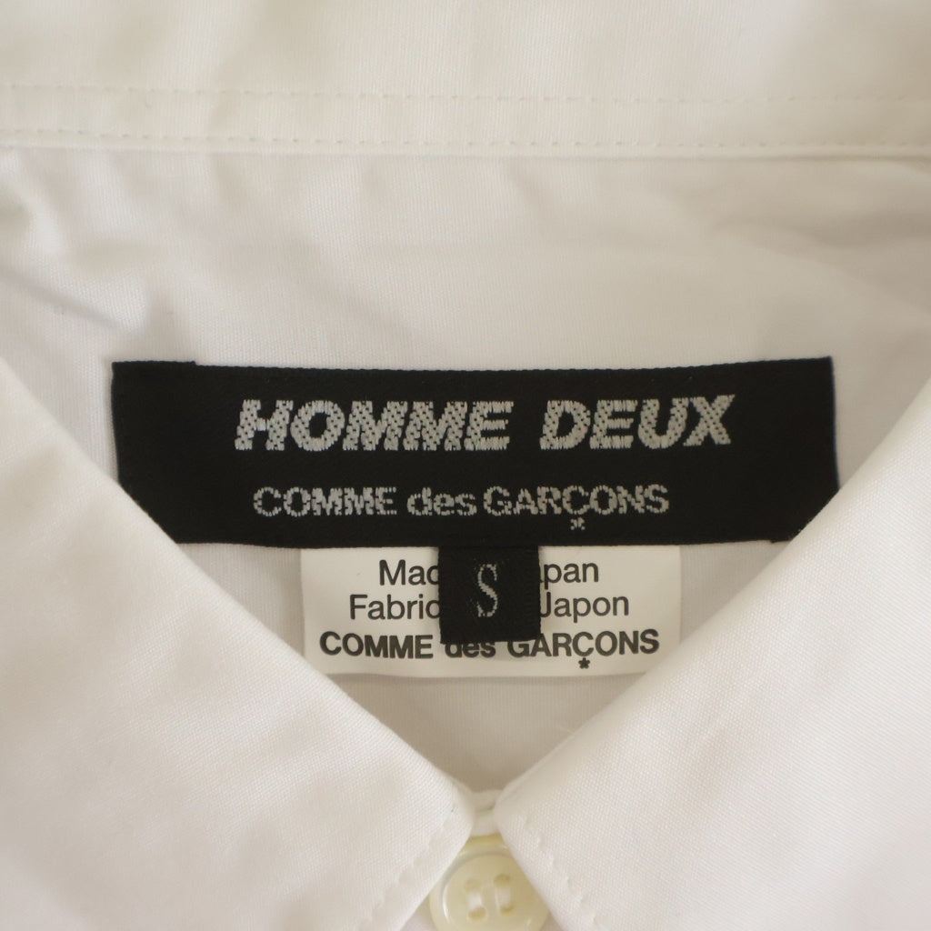 COMME des GARCONS HOMME DEUX(コムデギャルソン オムドゥ) 20SS AD2019 フロントストライプ柄 長袖コットンシャツ ホワイト/ピンク/パープル DE-B022