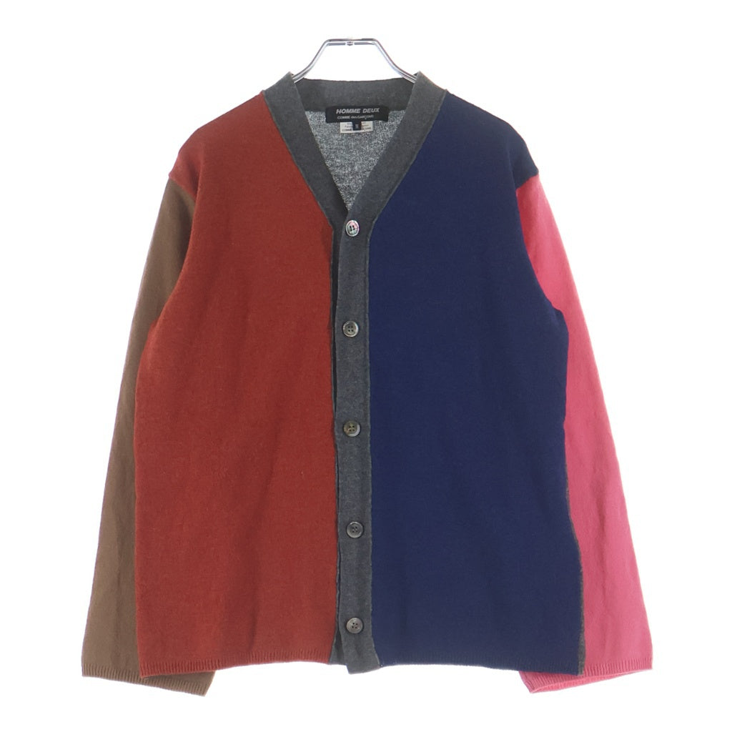 COMME des GARCONS HOMME DEUX(コムデギャルソン オムドゥ) 20AW AD2020 カラー切替 ウールニットカーディガン マルチカラー DF-N502