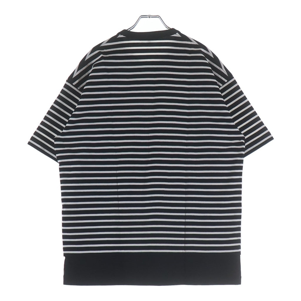 COMME des GARCONS HOMME(コムデギャルソンオム) 25SS AD2024 綿圧綿天竺ボーダーTシャツ 半袖クルーネックカットソー ホワイト/ブラック HO-T016
