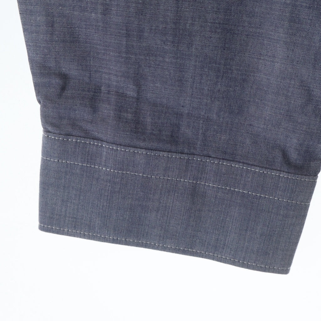 COMME des GARCONS HOMME(コムデギャルソンオム) 22SS AD2021 バックCdGHロゴ 長袖シャンブレーシャツ グレー HI-B012