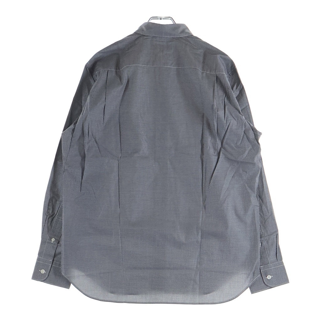 COMME des GARCONS HOMME(コムデギャルソンオム) 23AW AD2023 フロント切替 長袖ギンガムチェックシャツ グレー HL-B006