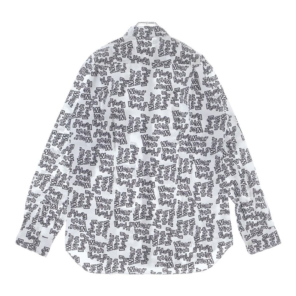 COMME des GARCONS SHIRT(コムデギャルソンシャツ) WEAR WITH FEELING ウェア ウィズ フィーリング 総柄 長袖シャツ ホワイト/ブラック FN-B020
