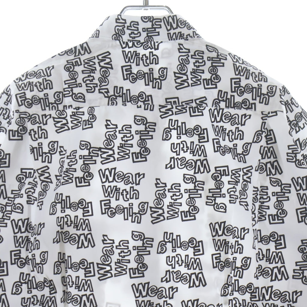 COMME des GARCONS SHIRT(コムデギャルソンシャツ) WEAR WITH FEELING ウェア ウィズ フィーリング 総柄 長袖シャツ ホワイト/ブラック FN-B020
