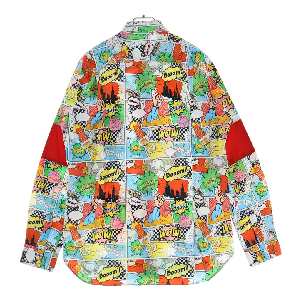 COMME des GARCONS SHIRT(コムデギャルソンシャツ) 19AW アメコミ 総柄 ロングスリーブ コットンシャツ マルチカラー W27020