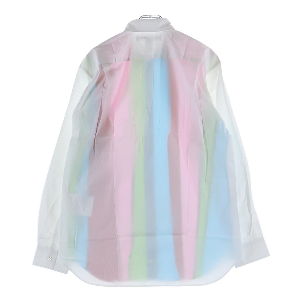 COMME des GARCONS SHIRT(コムデギャルソンシャツ) ストライプ レイヤードデザイン コットン 長袖シャツ マルチカラー FN-B022