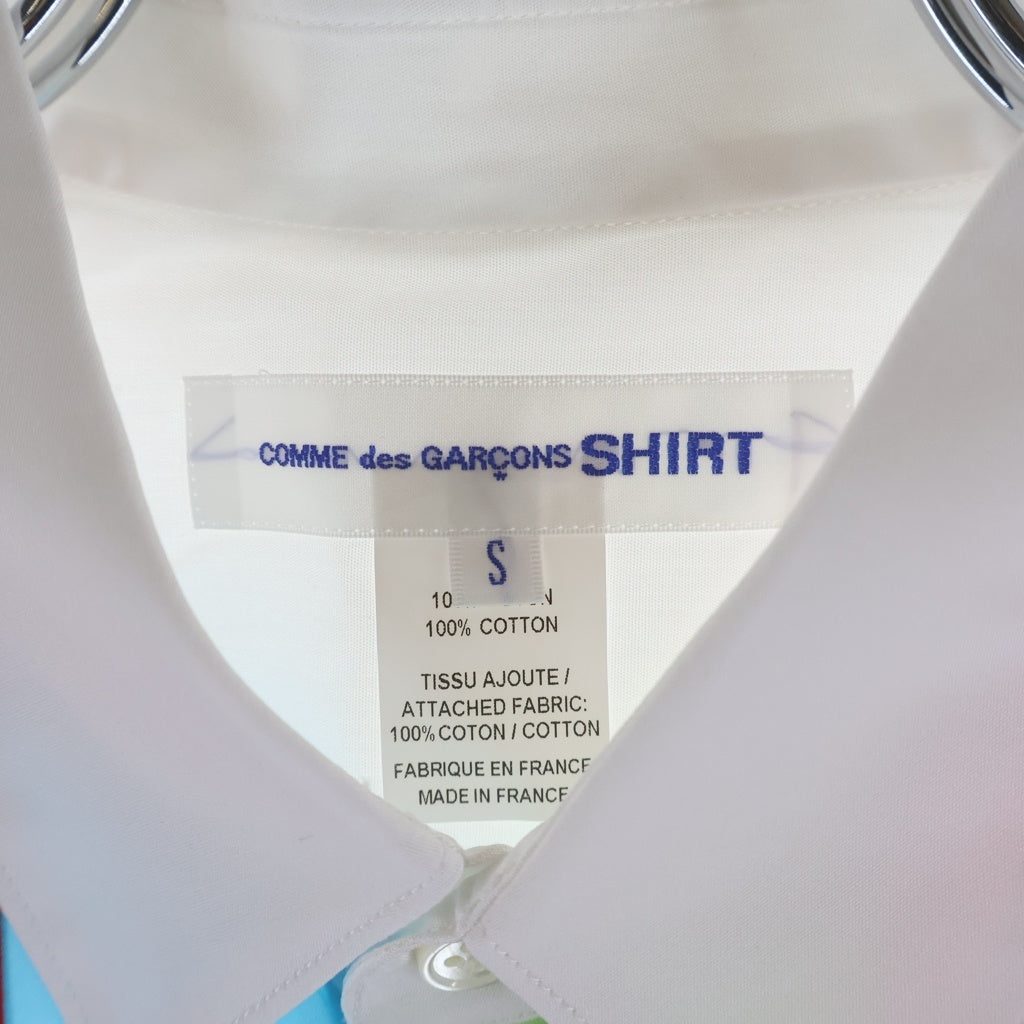COMME des GARCONS SHIRT(コムデギャルソンシャツ) ストライプ レイヤードデザイン コットン 長袖シャツ マルチカラー FN-B022