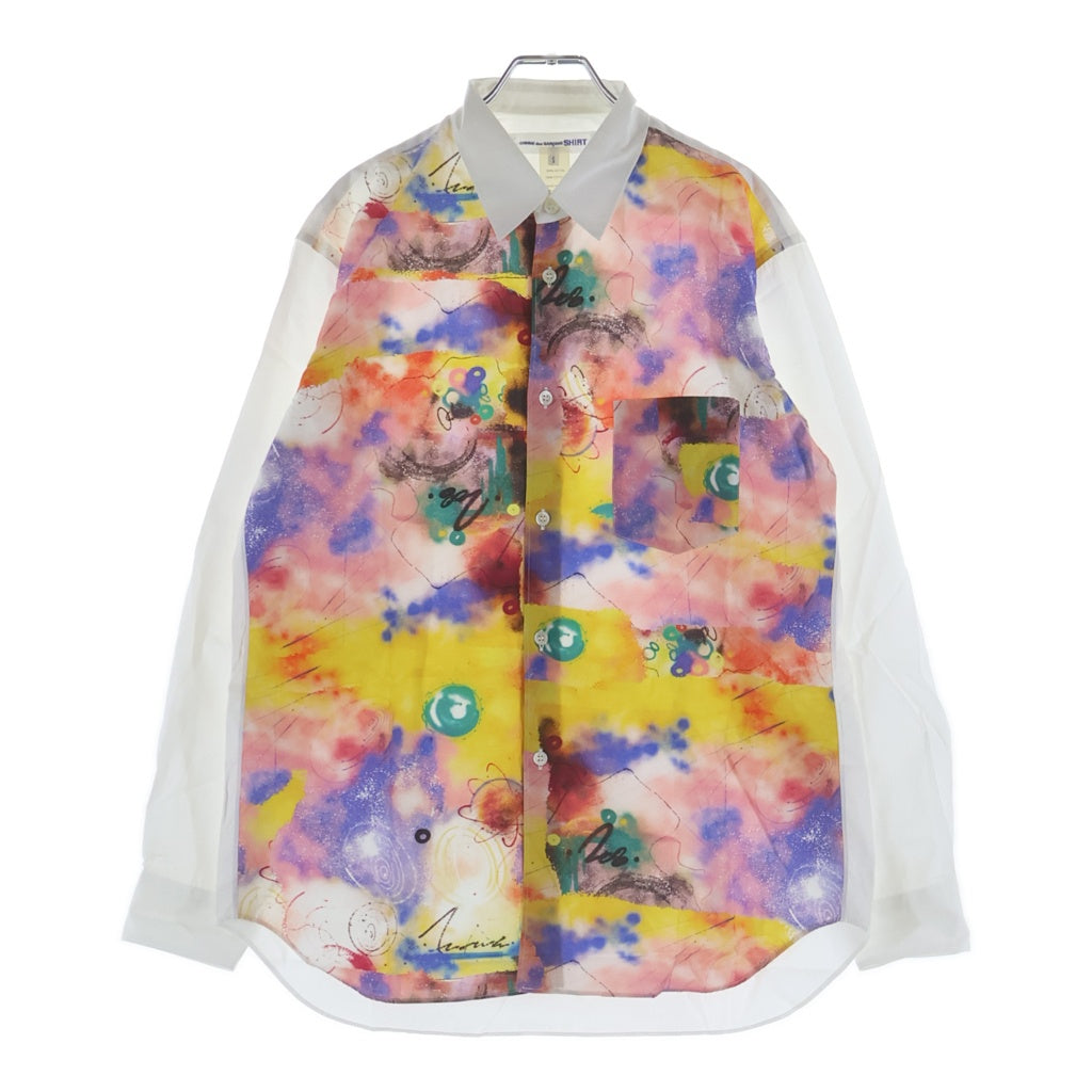 COMME des GARCONS SHIRT(コムデギャルソンシャツ) 20AW ×FUTURA フゥーチュラ 総柄 ロングスリーブ コットンシャツ マルチカラー W28006