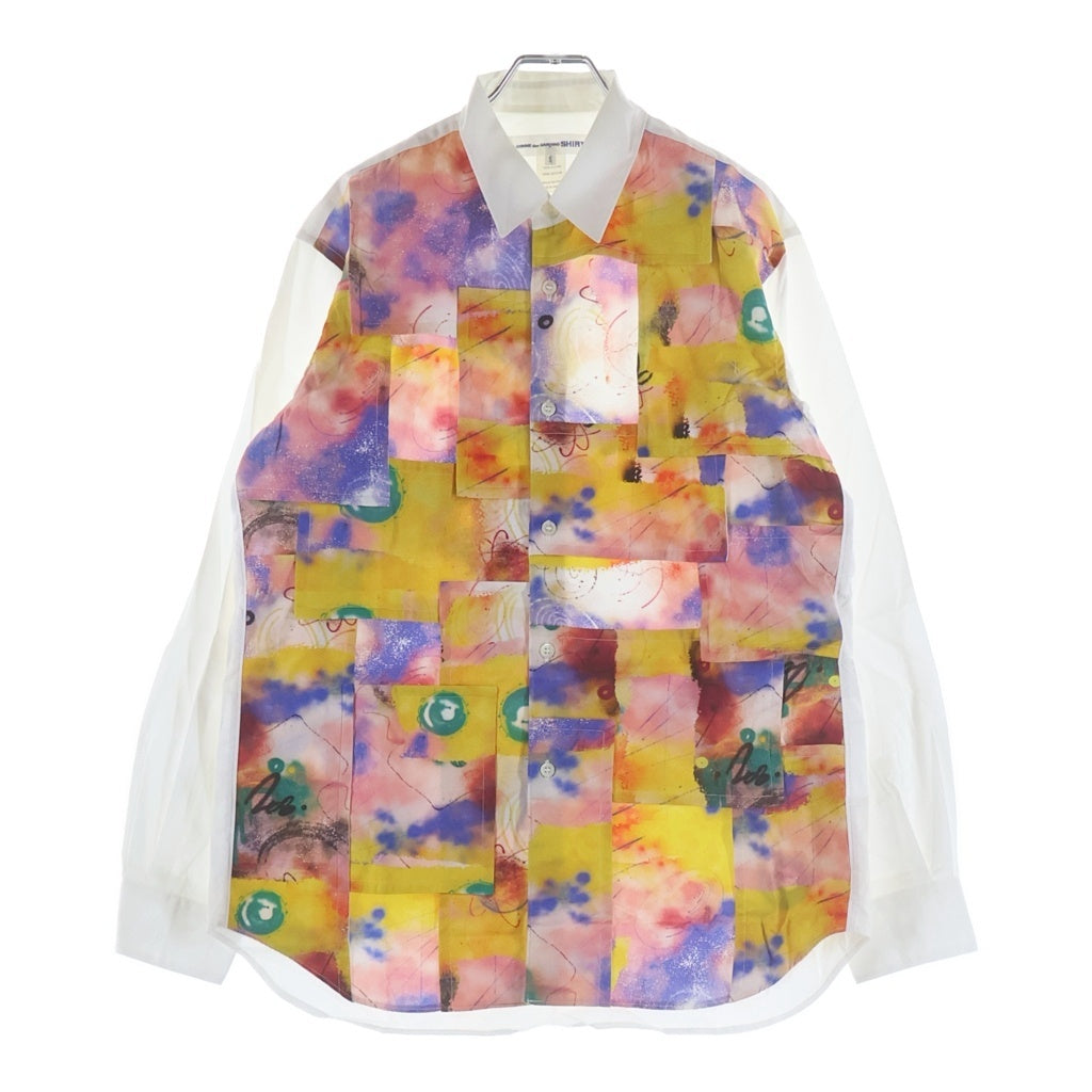 COMME des GARCONS SHIRT(コムデギャルソンシャツ) 20AW ×FUTURA フゥーチュラ 総柄 パッチワーク コットン 長袖シャツ マルチカラー W28035