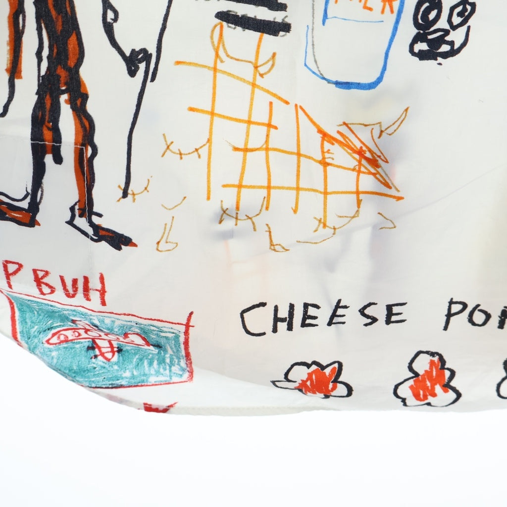 JUNYA WATANABE COMME des GARCONS(ジュンヤワタナベ コムデギャルソン) 23SS AD2022 ×JEAN-MICHEL BASQUIAT ジャンミシェルバスキア イラスト総柄 半袖コットンシャツ ホワイト WK-B025