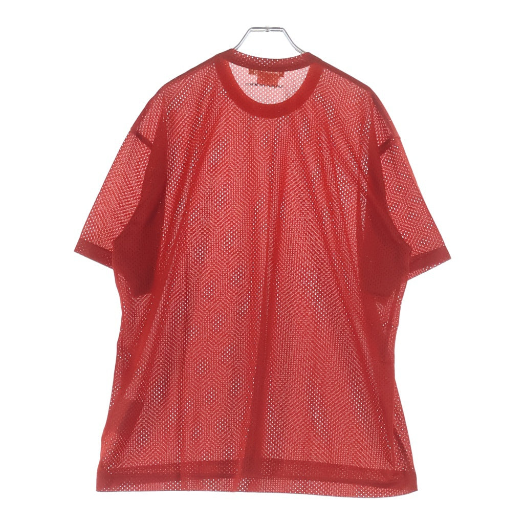 COMME des GARCONS(コムデギャルソン) 25SS AD2024 メッシュTシャツ 半袖クルーネックカットソー レッド GO-T014
