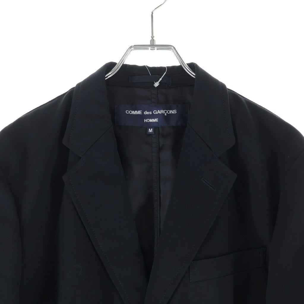COMME des GARCONS HOMME(コムデギャルソンオム) 21AW AD2021 ウールギャバジン 2Bテーラードジャケット ブラック HH-J101