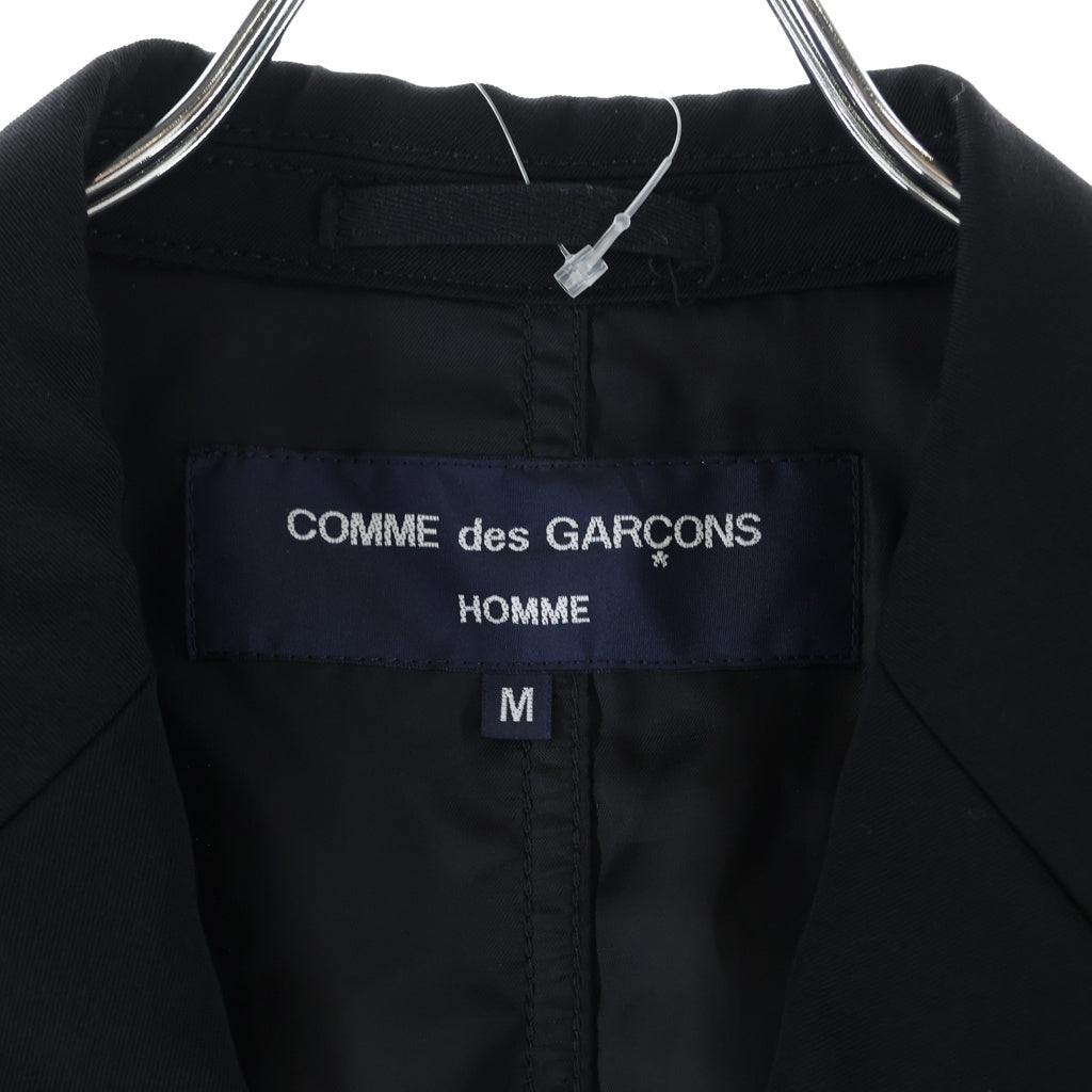 COMME des GARCONS HOMME(コムデギャルソンオム) 21AW AD2021 ウールギャバジン 2Bテーラードジャケット ブラック HH-J101