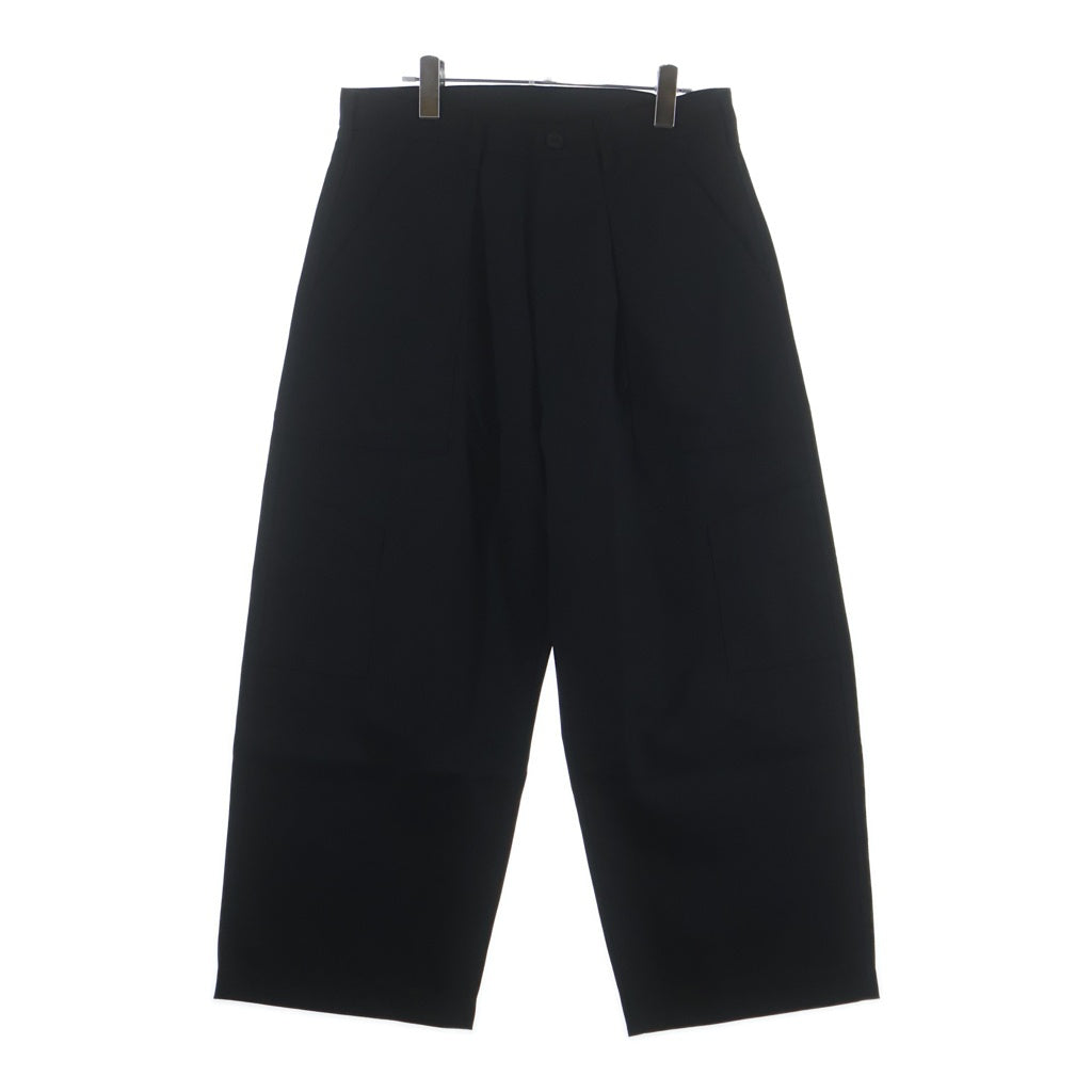 COMME des GARCONS HOMME(コムデギャルソンオム) 25AW AD2025 WOOL SERGE BAKER PANTS ウールセージ ベイカーパンツ ブラック HP-P007