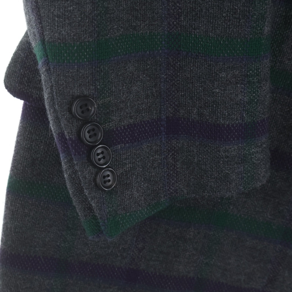 COMME des GARCONS HOMME DEUX(コムデギャルソン オムドゥ) 23AW AD2023 チェック柄 3Bウールテーラードジャケット グレー DL-J040
