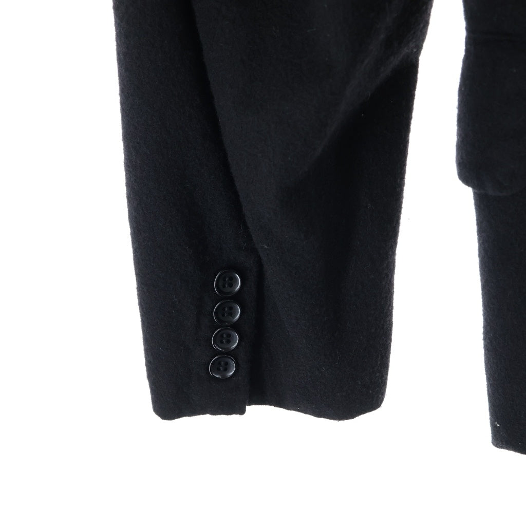 COMME des GARCONS HOMME DEUX(コムデギャルソン オムドゥ) 19AW AD2019 染色加工 ウール 切替 4Bジャケット ブラック DD-J050