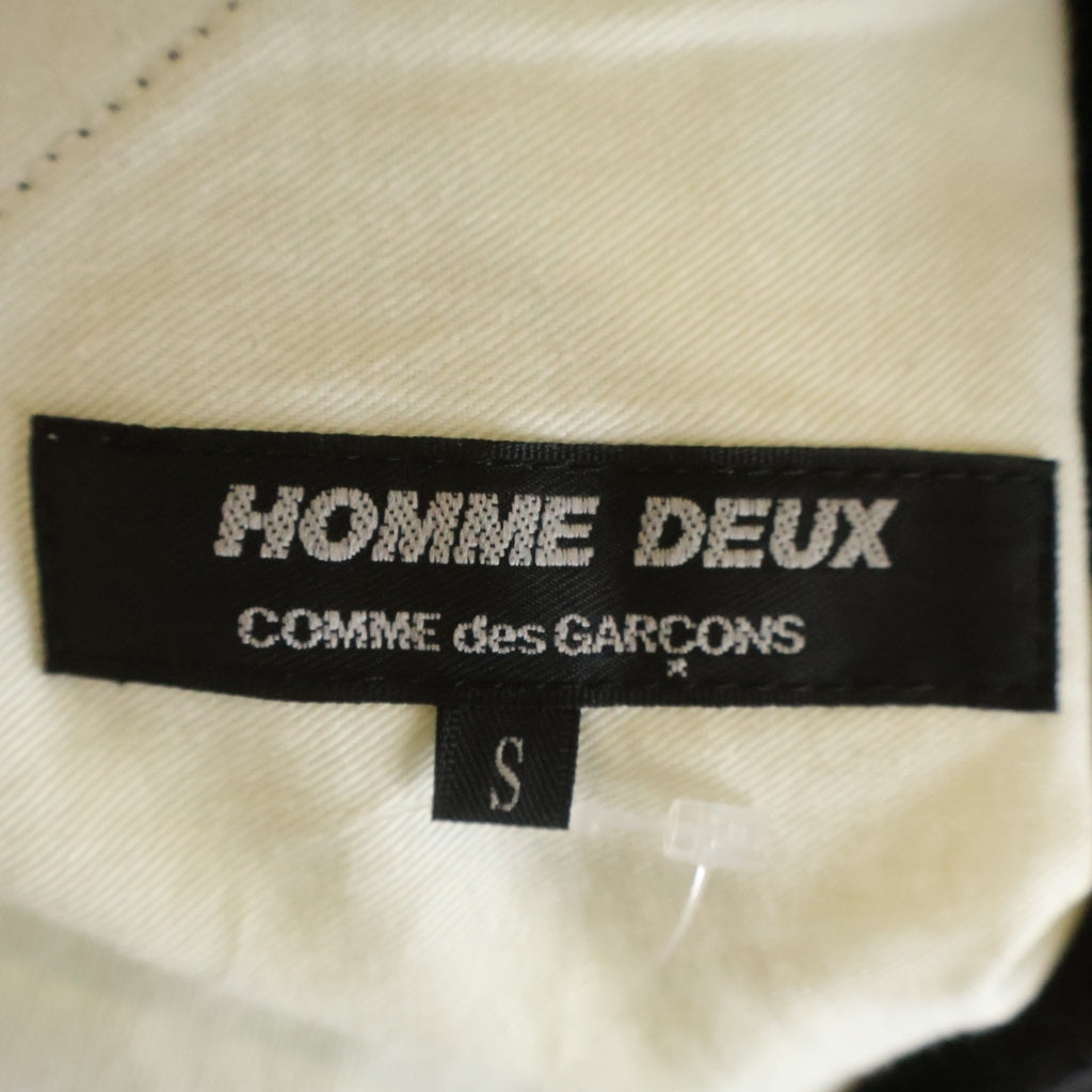 COMME des GARCONS HOMME DEUX(コムデギャルソン オムドゥ) 23AW AD2023 ウールリネン チェック柄 スラックスパンツ グレー DL-P041