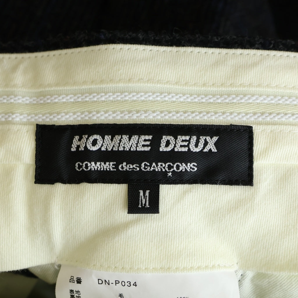 COMME des GARCONS HOMME DEUX(コムデギャルソン オムドゥ) 24AW AD2024 千鳥格子柄 セットアップスーツ 3Bウールテーラードジャケット 1タック テーパードウールスラックス グレー DN-J033/DN-P034