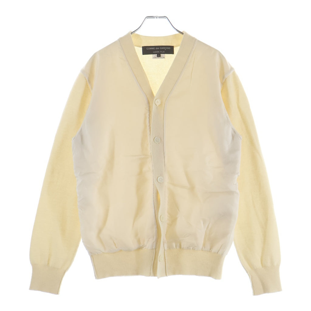 COMME des GARCONS HOMME PLUS(コムデギャルソンオムプリュス) 21AW AD2021 ウールナイロン切替 ニットカーディガン ベージュ PH-N006