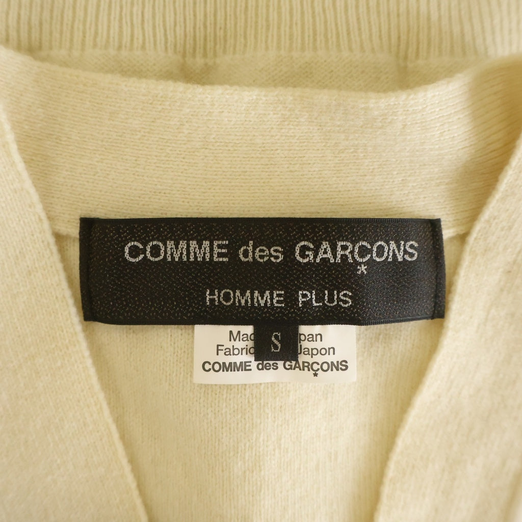 COMME des GARCONS HOMME PLUS(コムデギャルソンオムプリュス) 21AW AD2021 ウールナイロン切替 ニットカーディガン ベージュ PH-N006