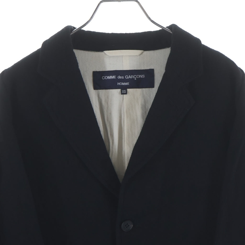 COMME des GARCONS HOMME(コムデギャルソンオム) 23AW AD2023 ウールサージ製品縮絨ジャケット ブラック HL-J024