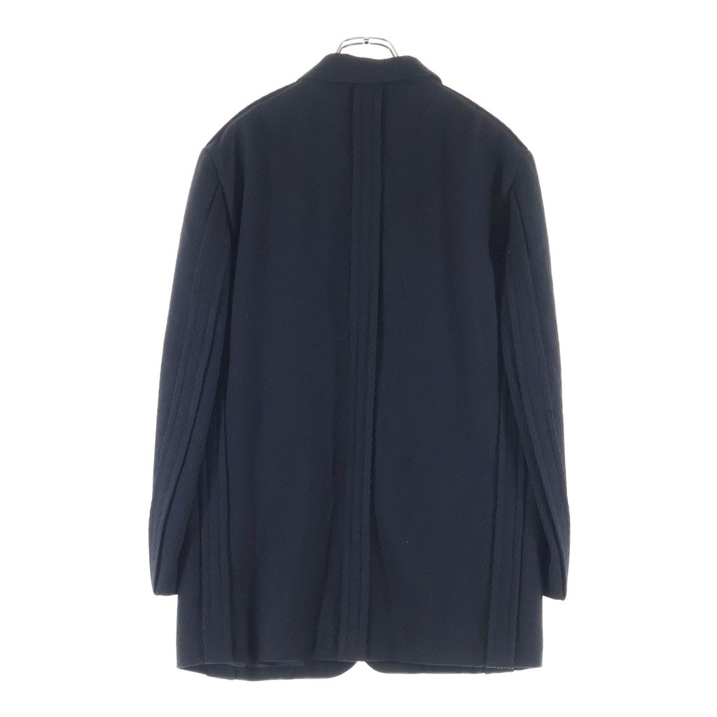 COMME des GARCONS HOMME DEUX(コムデギャルソン オムドゥ) 20AW AD2020 プリーツ ウール2Bテーラードジャケット ブラック DF-J035
