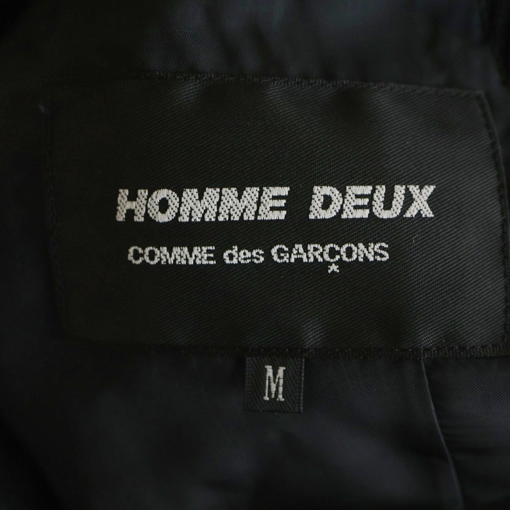 COMME des GARCONS HOMME DEUX(コムデギャルソン オムドゥ) 20AW AD2020 プリーツ ウール2Bテーラードジャケット ブラック DF-J035