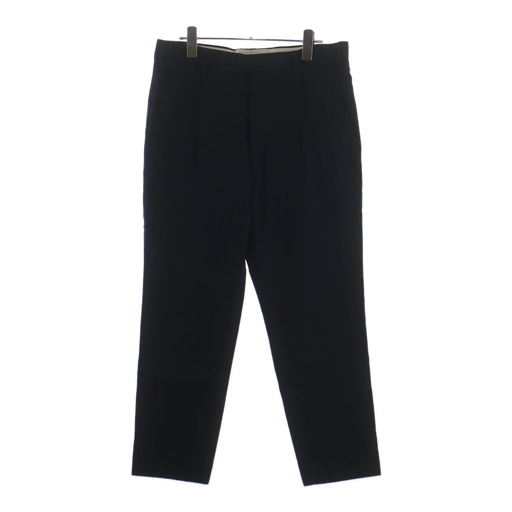 COMME des GARCONS HOMME(コムデギャルソンオム) 23AW AD2023 コットンウール 1タック スラックスパンツ ブラック HL-P016