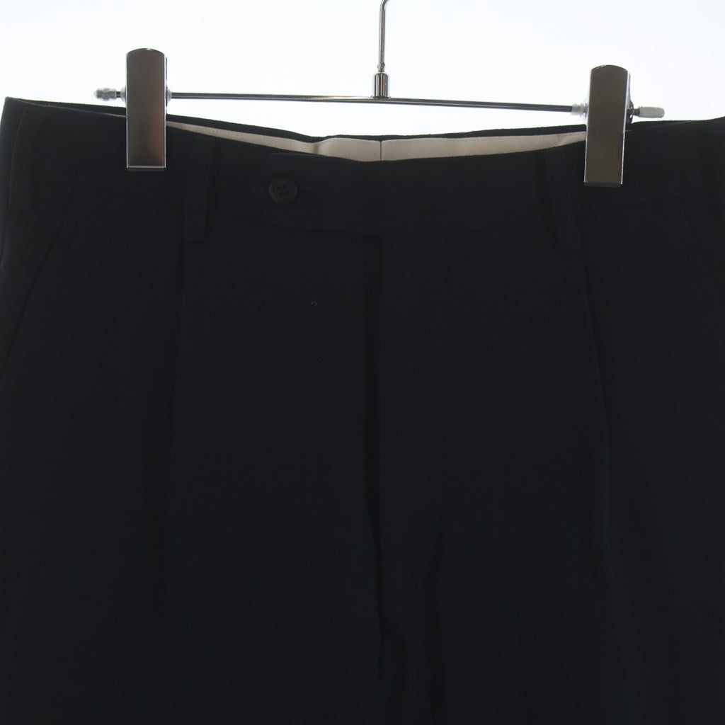 COMME des GARCONS HOMME(コムデギャルソンオム) 23AW AD2023 コットンウール 1タック スラックスパンツ ブラック HL-P016