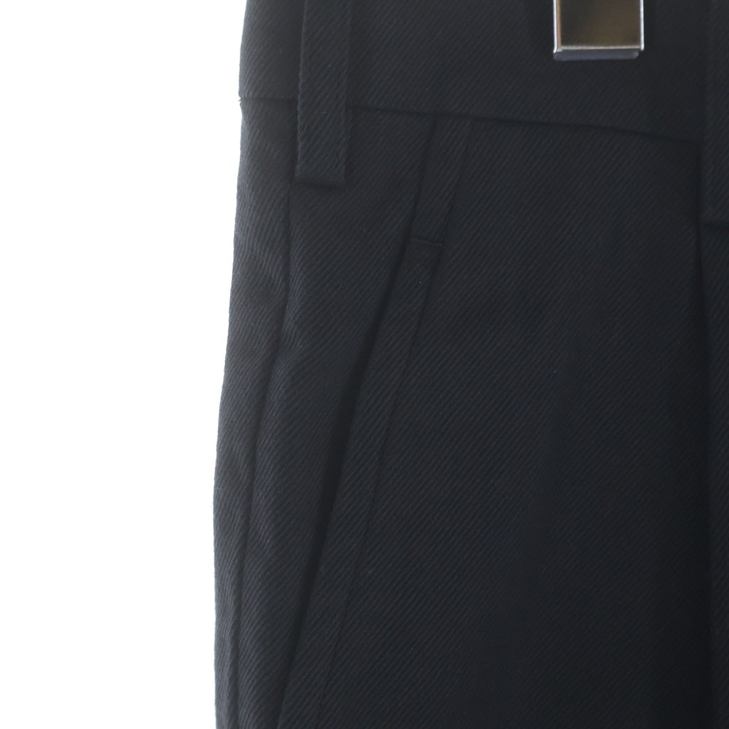 COMME des GARCONS HOMME(コムデギャルソンオム) 23AW AD2023 コットンウール 1タック スラックスパンツ ブラック HL-P016