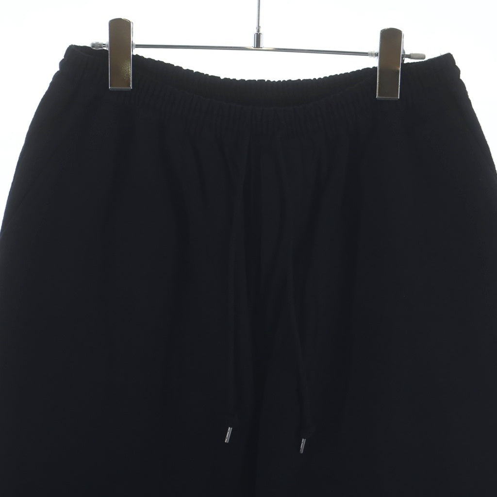 COMME des GARCONS HOMME(コムデギャルソンオム) 24AW AD2024 ウール縮絨サージパンツ イージーパンツ ブラック HN-P019