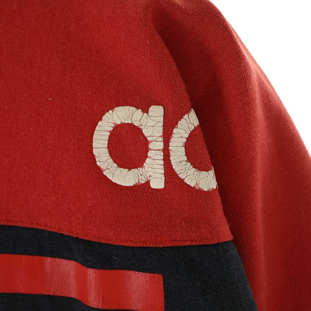 adidas(アディダス) 80S VINTAGE RUN DMC CREWNECK SWEATSHIRT ヴィンテージ ランDMC クルーネックスウェットトレーナー レッド/ネイビー/ホワイト