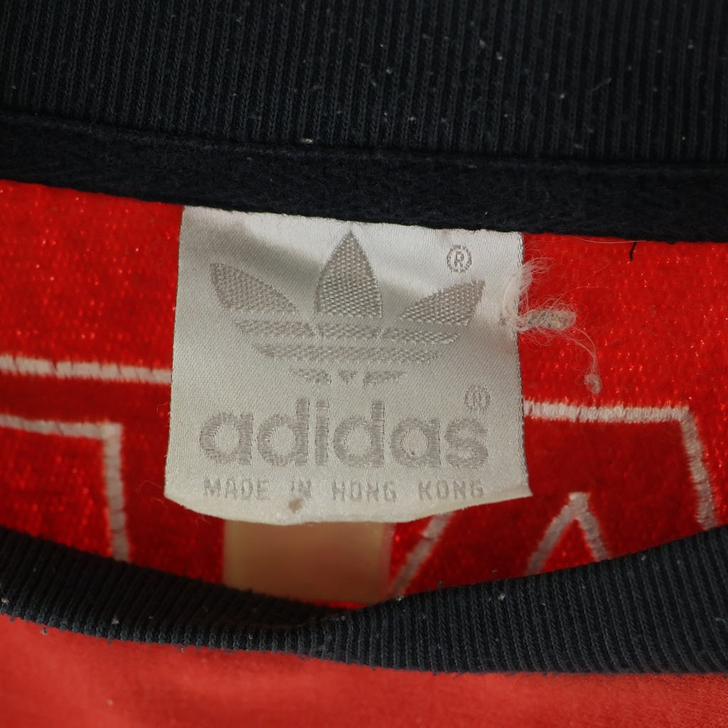 adidas(アディダス) 80S VINTAGE RUN DMC CREWNECK SWEATSHIRT ヴィンテージ ランDMC クルーネックスウェットトレーナー レッド/ネイビー/ホワイト