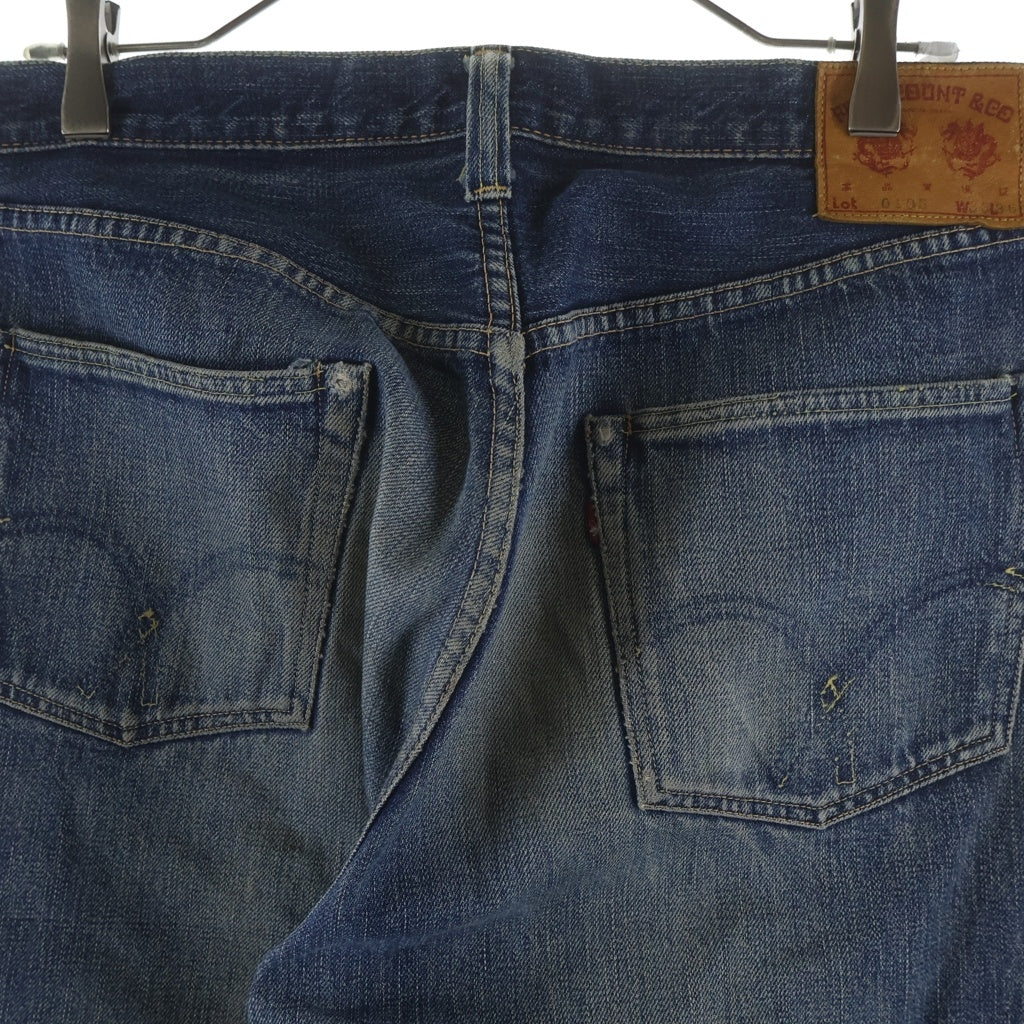 FULLCOUNT(フルカウント) 0105 WIDE DENIM ボタンフライ ワイドデニムパンツ インディゴ