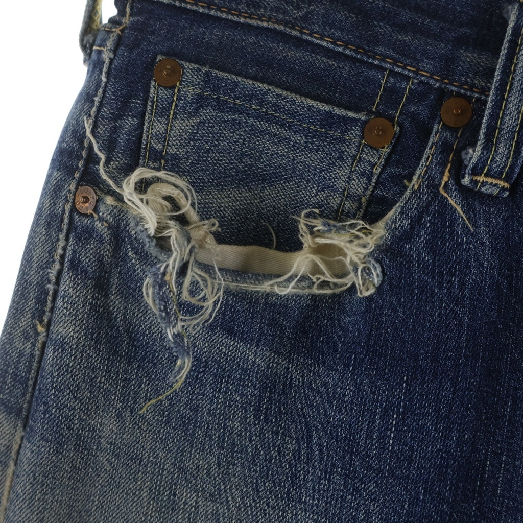 FULLCOUNT(フルカウント) 0105 WIDE DENIM ボタンフライ ワイドデニムパンツ インディゴ