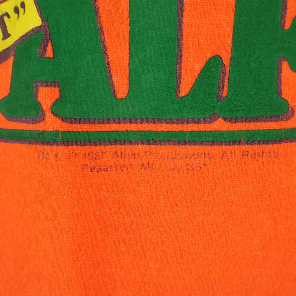 VINTAGE(ヴィンテージ) 80S VINTAGE FAST ALF S/S TEE ヴィンテージ アルフ フロントプリントTシャツ 半袖クルーネックカットソー オレンジ