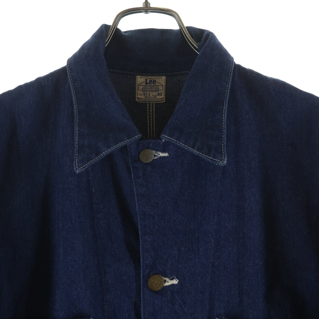 LEE(リー) 91-J JELT DENIM 復刻 ジェルトデニム ユニオンチケット付 カバーオール インディゴ 2412