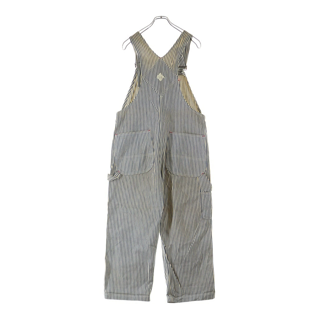 VINTAGE(ヴィンテージ) 70S VINTAGE BIC MAC JC PENNY HICKORY DENIM OVERALL ヴィンテージ ビックマック JCペニー ヒッコリーストライプ デニムオーバーオール ホワイト/ブルー